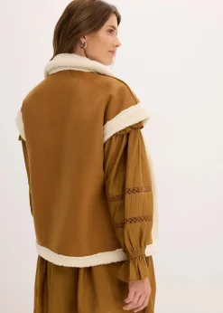 Damen bonprix Bekleidung·Hosen|Jacken & Mäntel|Lammfellimitat-Weste