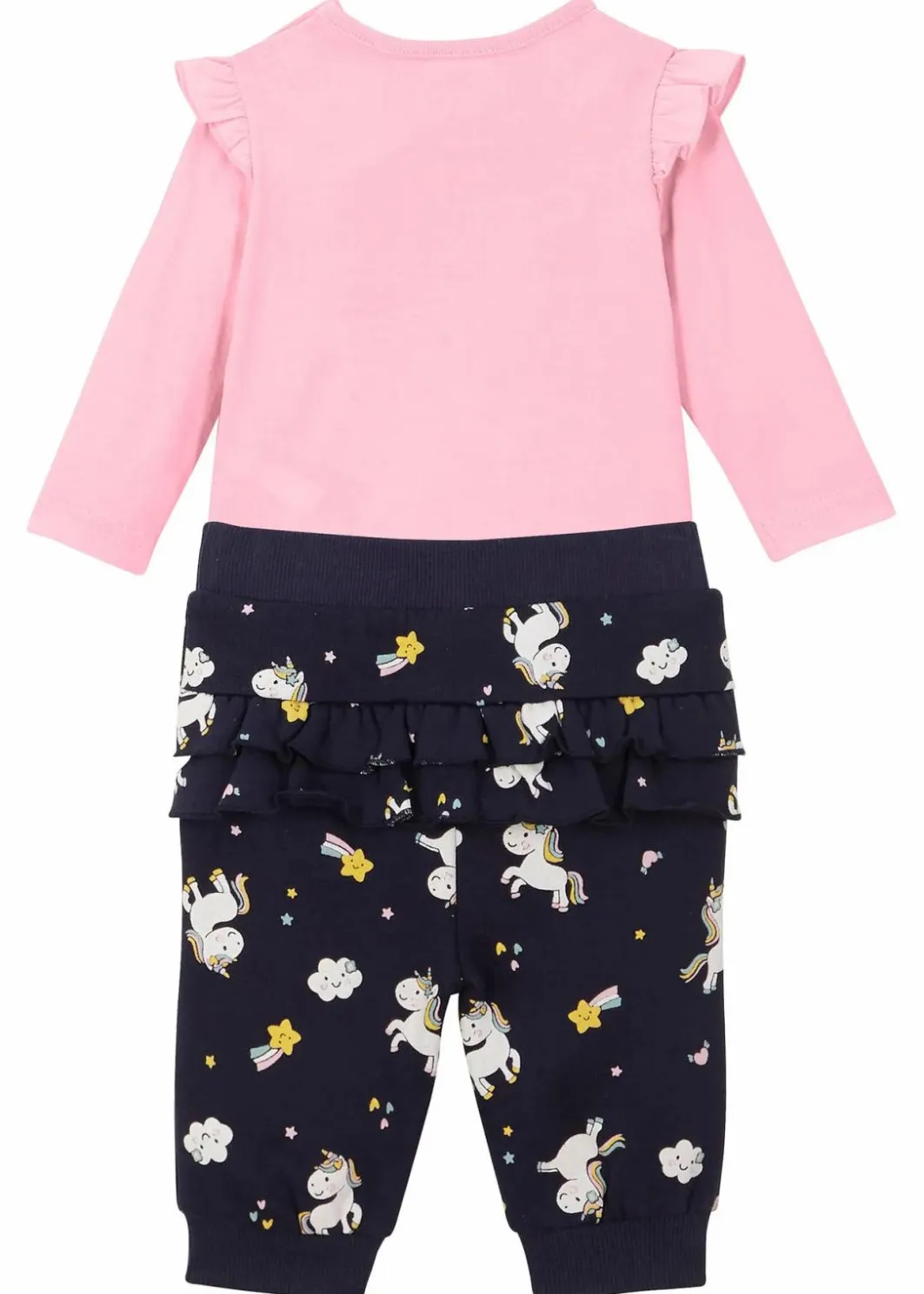 Kinder bonprix Hosen & Leggings|Shirts & Pullover|Langarmbody und Sweathose aus Bio-Baumwolle (2-tlg.Set)