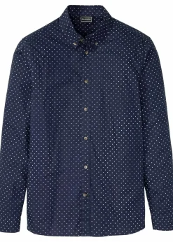 Best Langarmhemd aus reiner Baumwolle, Slim Fit Herren Große Größen|Hemden