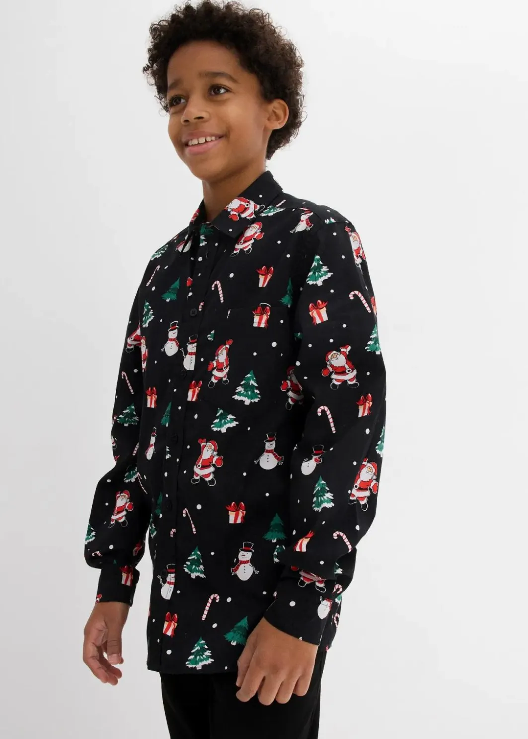 Langarmhemd mit Weihnachtsmotiv Kinder Jungen 9-16 Jahre·Anzüge & Hemden|Jungen 2-8 Jahre·Anzüge & Hemden