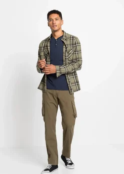 Herren bonprix Shirts & Polos|Basics|Langarm-Henleyshirt aus reiner Bio-Baumwolle (2er Pack)
