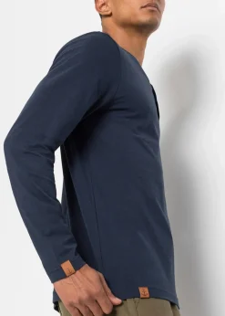Herren bonprix Shirts & Polos|Basics|Langarm-Henleyshirt aus reiner Bio-Baumwolle (2er Pack)