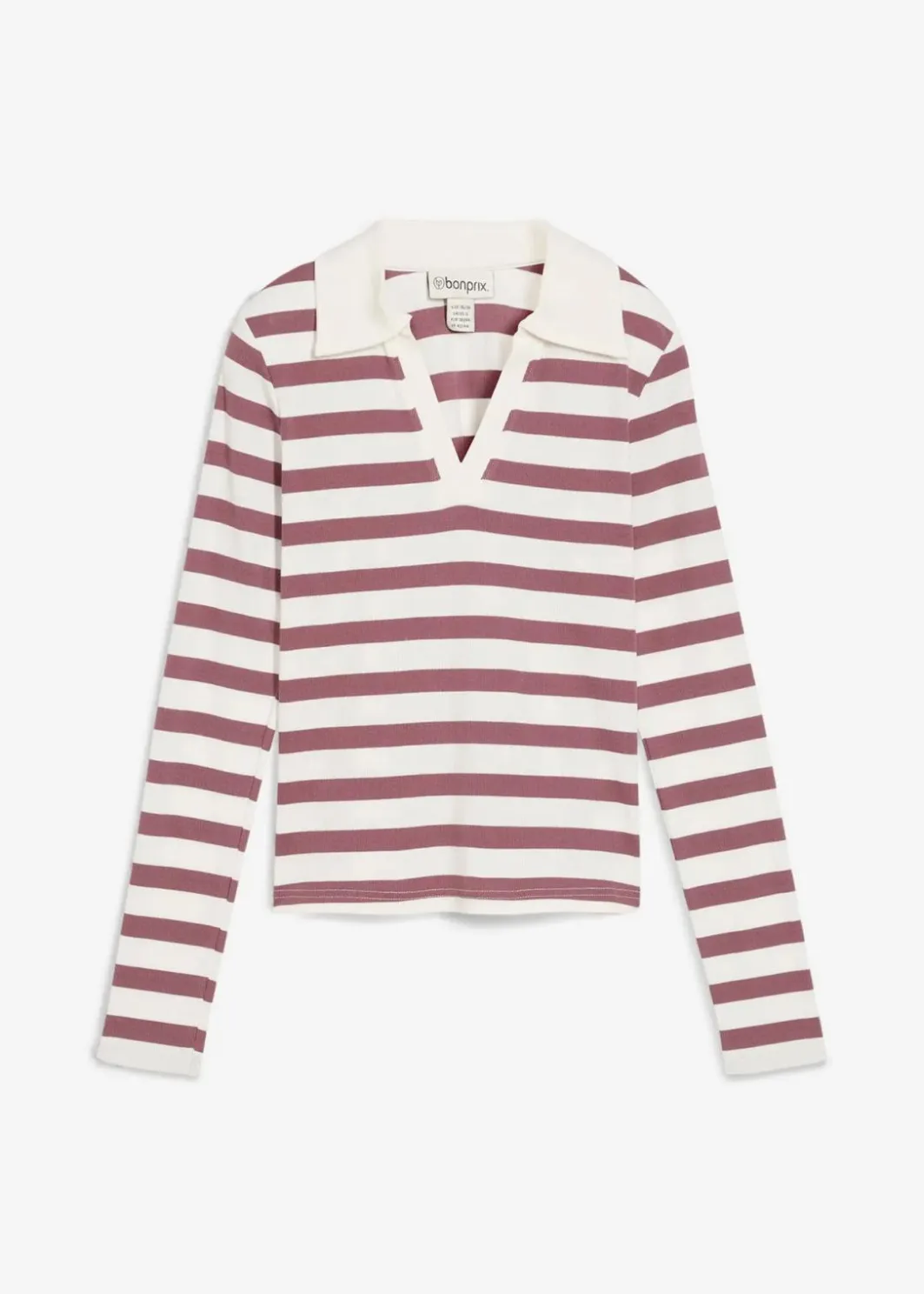 Discount Langarm-Poloshirt aus Rippe Damen Nachhaltigere Materialien|Shirts & Tops