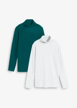 Damen bonprix Bekleidung·Röcke|Nachhaltigere Materialien|Langarmshirt (2er Pack)