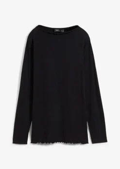 Discount Langarmshirt aus Baumwollmix Damen Shirts & Tops|Nachhaltigere Materialien