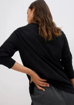 Discount Langarmshirt aus Baumwollmix Damen Shirts & Tops|Nachhaltigere Materialien