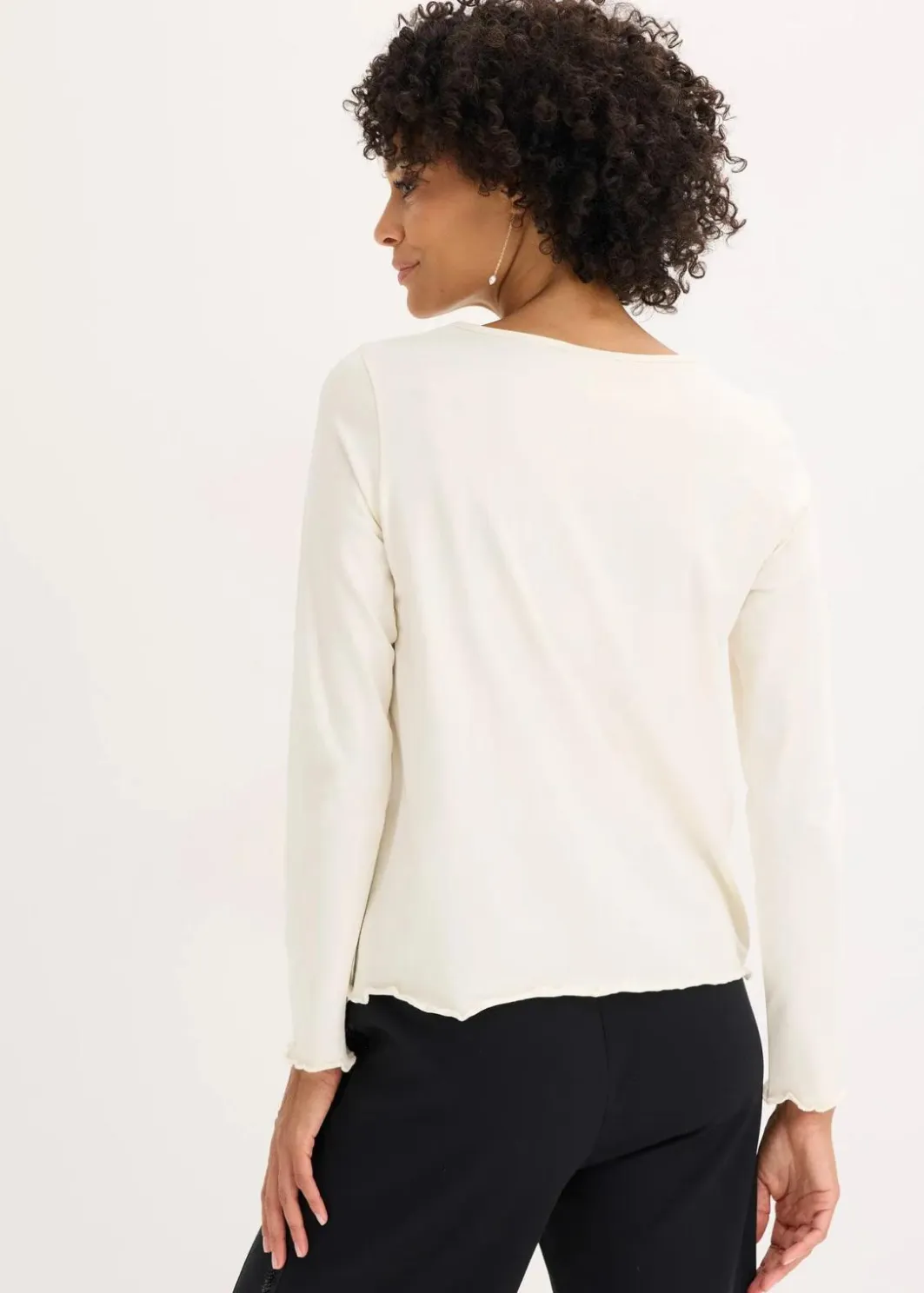 Clearance Langarmshirt aus Baumwollstretch Damen Shirts & Tops