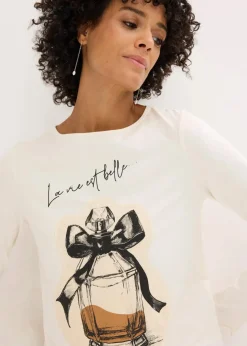 Clearance Langarmshirt aus Baumwollstretch Damen Shirts & Tops