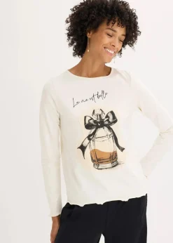 Clearance Langarmshirt aus Baumwollstretch Damen Shirts & Tops