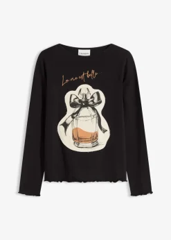 Damen bonprix Shirts & Tops|Langarmshirt aus Baumwollstretch
