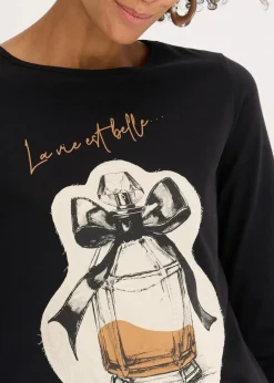 Damen bonprix Shirts & Tops|Langarmshirt aus Baumwollstretch