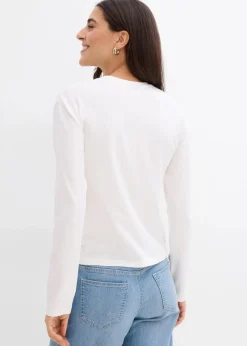 Online Langarmshirt aus Bio-Baumwollmix Damen Shirts & Tops|Nachhaltigere Materialien