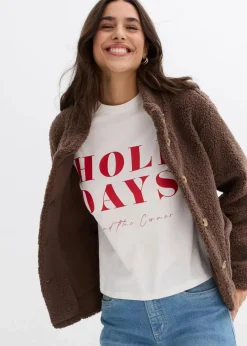 Online Langarmshirt aus Bio-Baumwollmix Damen Shirts & Tops|Nachhaltigere Materialien