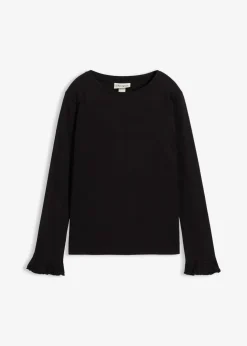 Outlet Langarmshirt aus elastischem Bio-Baumwoll-Mix Kinder Mädchen 9-16 Jahre·Shirts & Blusen|Mädchen 2-8 Jahre·Nachhaltigere Materialien