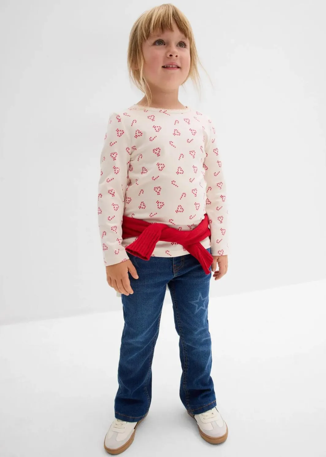 Outlet Langarmshirt aus elastischem Bio-Baumwoll-Mix Kinder Mädchen 2-8 Jahre·Nachhaltigere Materialien|Mädchen 9-16 Jahre·Nachhaltigere Materialien