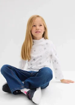 Kinder bonprix Mädchen 2-8 Jahre·Nachhaltigere Materialien|Mädchen 9-16 Jahre·Nachhaltigere Materialien|Langarmshirt aus elastischem Bio-Baumwoll-Mix (2er Pack)