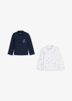 Kinder bonprix Mädchen 2-8 Jahre·Nachhaltigere Materialien|Mädchen 9-16 Jahre·Nachhaltigere Materialien|Langarmshirt aus elastischem Bio-Baumwoll-Mix (2er Pack)