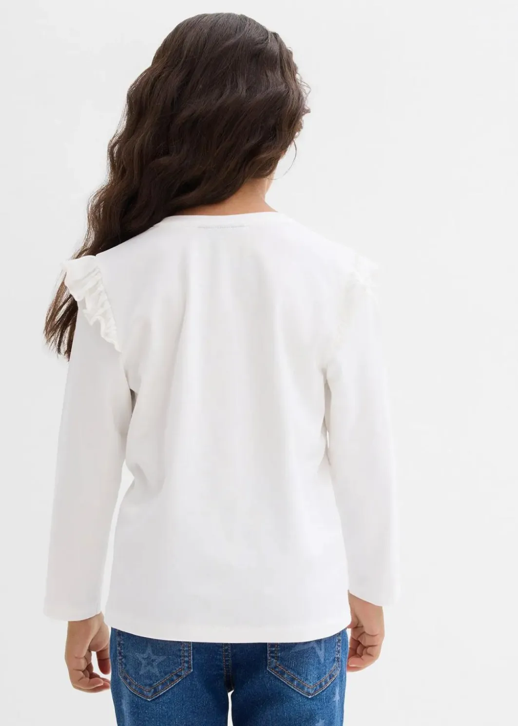 Kinder bonprix Mädchen 2-8 Jahre·Nachhaltigere Materialien|Mädchen 9-16 Jahre·Nachhaltigere Materialien|Langarmshirt aus elastischem Bio-Baumwoll-Mix (2er Pack)