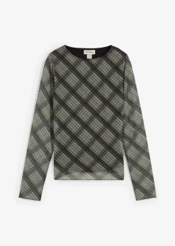 Langarmshirt aus feinem Mesh Damen Shirts & Tops