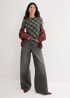 Langarmshirt aus feinem Mesh Damen Shirts & Tops