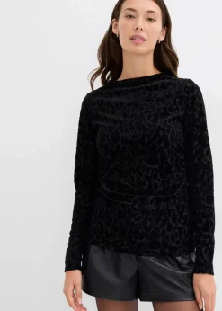 Discount Langarmshirt aus Jersey Damen Shirts & Tops|Nachhaltigere Materialien