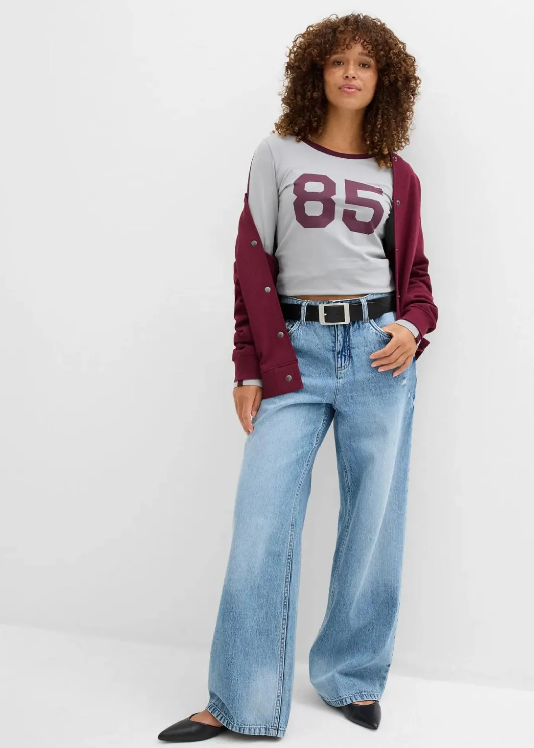 Clearance Langarmshirt aus leichtem Jersey Damen Shirts & Tops|Nachhaltigere Materialien