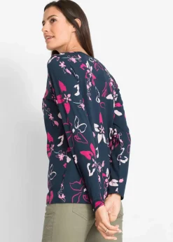 Damen bonprix Shirts & Tops|Langarmshirt aus reiner Baumwolle