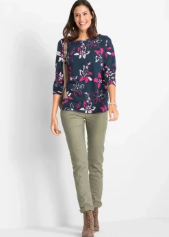 Damen bonprix Shirts & Tops|Langarmshirt aus reiner Baumwolle