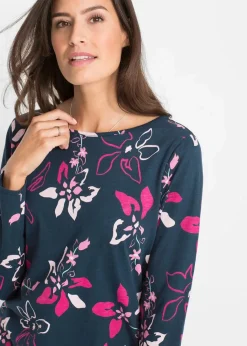 Damen bonprix Shirts & Tops|Langarmshirt aus reiner Baumwolle