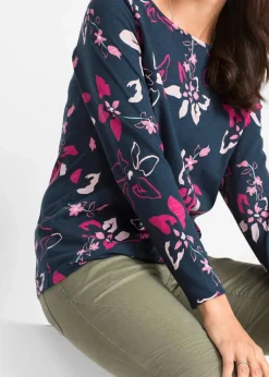 Damen bonprix Shirts & Tops|Langarmshirt aus reiner Baumwolle