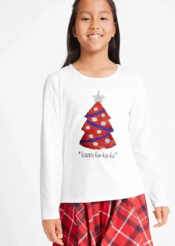 Outlet Langarmshirt aus reiner Bio-Baumwolle mit Wendepailletten Kinder Mädchen 9-16 Jahre·Shirts & Blusen|Mädchen 2-8 Jahre·Nachhaltigere Materialien