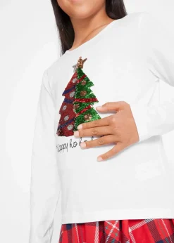 Outlet Langarmshirt aus reiner Bio-Baumwolle mit Wendepailletten Kinder Mädchen 9-16 Jahre·Shirts & Blusen|Mädchen 2-8 Jahre·Nachhaltigere Materialien