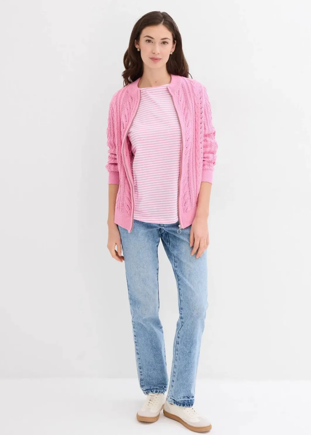Damen bonprix Shirts & Tops|Langarmshirt aus reiner Baumwolle