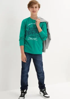 Kinder bonprix Jungen 9-16 Jahre·Mehrfachpacks|Jungen 9-16 Jahre·Bademode|Langarmshirt aus reiner Bio-Baumwolle (2er Pack)