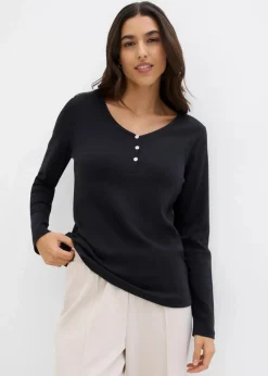 Sale Langarmshirt aus reiner Bio-Baumwolle Damen Shirts & Tops|Basics