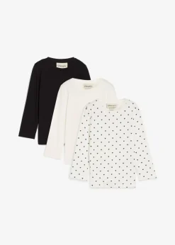 Kinder bonprix Mädchen 2-8 Jahre·Nachhaltigere Materialien|Mädchen 9-16 Jahre·Nachhaltigere Materialien|Langarmshirt aus reiner Bio-Baumwolle (3er Pack)