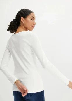 Sale Langarmshirt aus reiner Bio-Baumwolle Damen Shirts & Tops|Basics