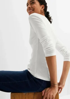 Sale Langarmshirt aus reiner Bio-Baumwolle Damen Shirts & Tops|Basics