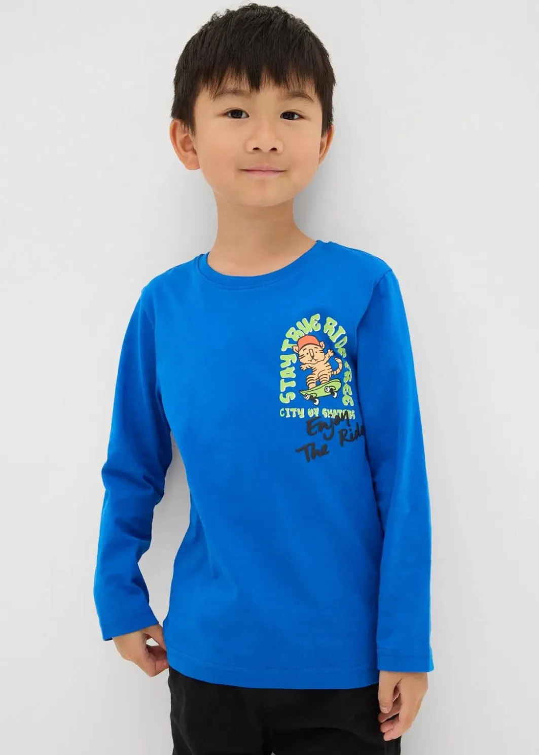 Kinder bonprix Jungen 2-8 Jahre·Nachhaltigere Materialien|Jungen 2-8 Jahre·Shirts|Langarmshirt aus reiner Bio-Baumwolle