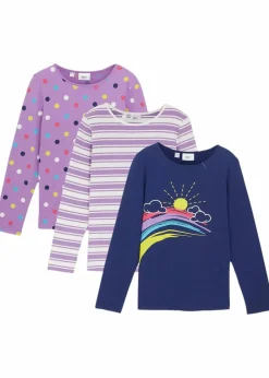 Discount Langarmshirt aus reiner Bio-Baumwolle (3er Pack) Kinder Mädchen 2-8 Jahre·Nachhaltigere Materialien|Mädchen 9-16 Jahre·Nachhaltigere Materialien