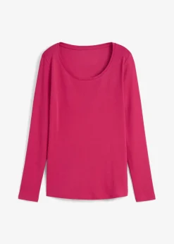 Damen bonprix Shirts & Tops|Basics|Langarmshirt aus reiner Bio-Baumwolle