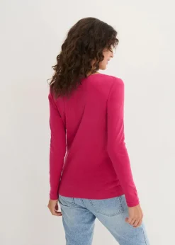 Damen bonprix Shirts & Tops|Basics|Langarmshirt aus reiner Bio-Baumwolle