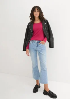 Damen bonprix Shirts & Tops|Basics|Langarmshirt aus reiner Bio-Baumwolle