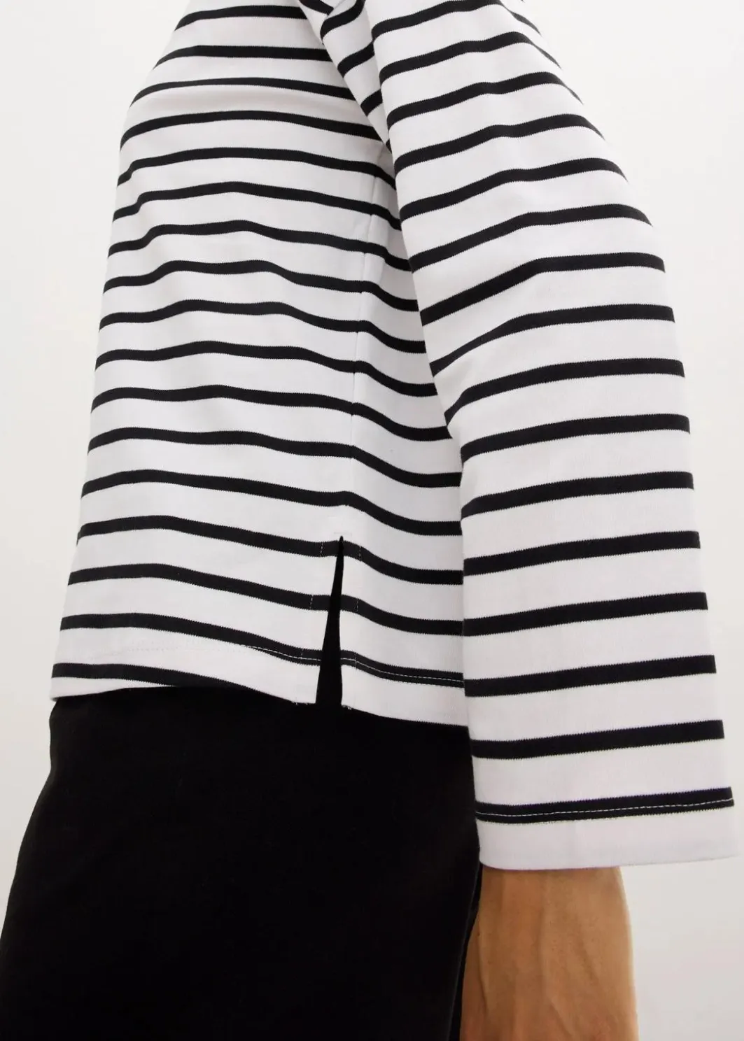 Damen bonprix Shirts & Tops|Basics|Langarmshirt aus reiner Bio-Baumwolle, (2er Pack)