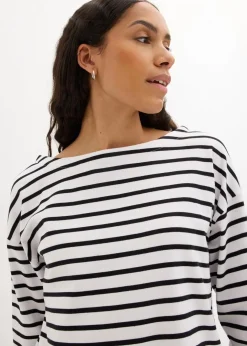 Damen bonprix Shirts & Tops|Basics|Langarmshirt aus reiner Bio-Baumwolle, (2er Pack)