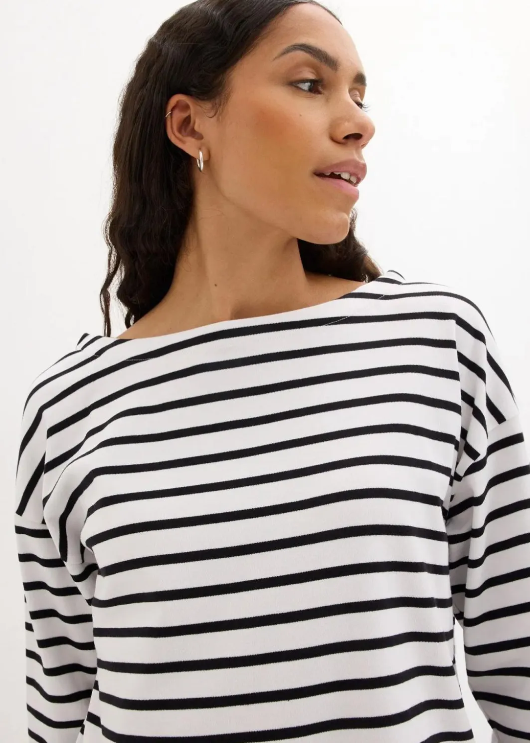 Damen bonprix Shirts & Tops|Basics|Langarmshirt aus reiner Bio-Baumwolle, (2er Pack)