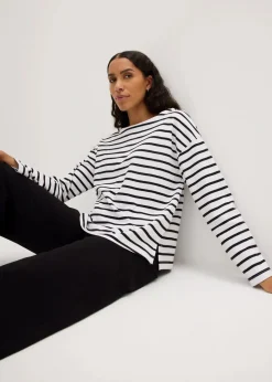 Damen bonprix Shirts & Tops|Basics|Langarmshirt aus reiner Bio-Baumwolle, (2er Pack)