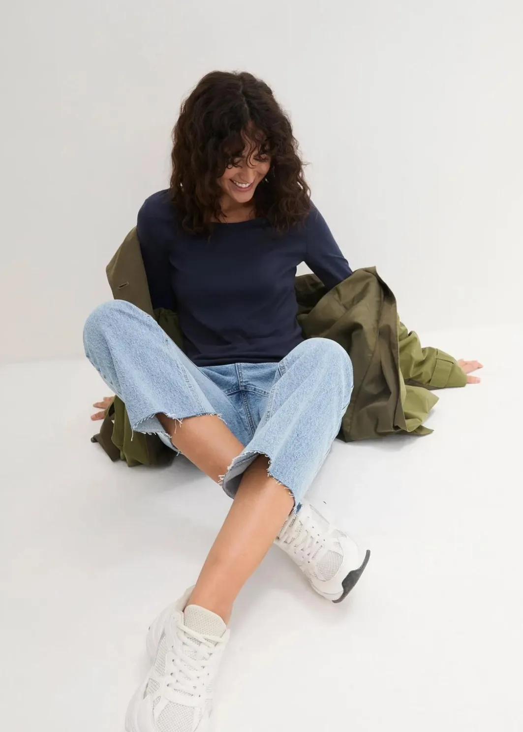 Damen bonprix Shirts & Tops|Basics|Langarmshirt aus reiner Bio-Baumwolle