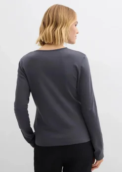 Langarmshirt aus reiner Baumwolle Damen Shirts & Tops|Nachhaltigere Materialien