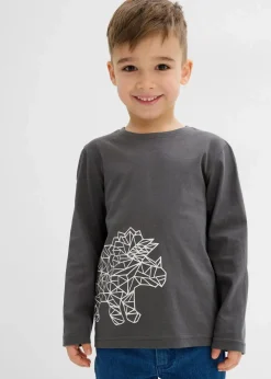Clearance Langarmshirt aus reiner Bio-Baumwolle Kinder Jungen 2-8 Jahre·Shirts